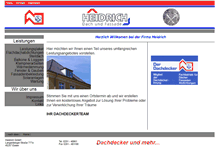 Tablet Screenshot of heidrich-dach.de